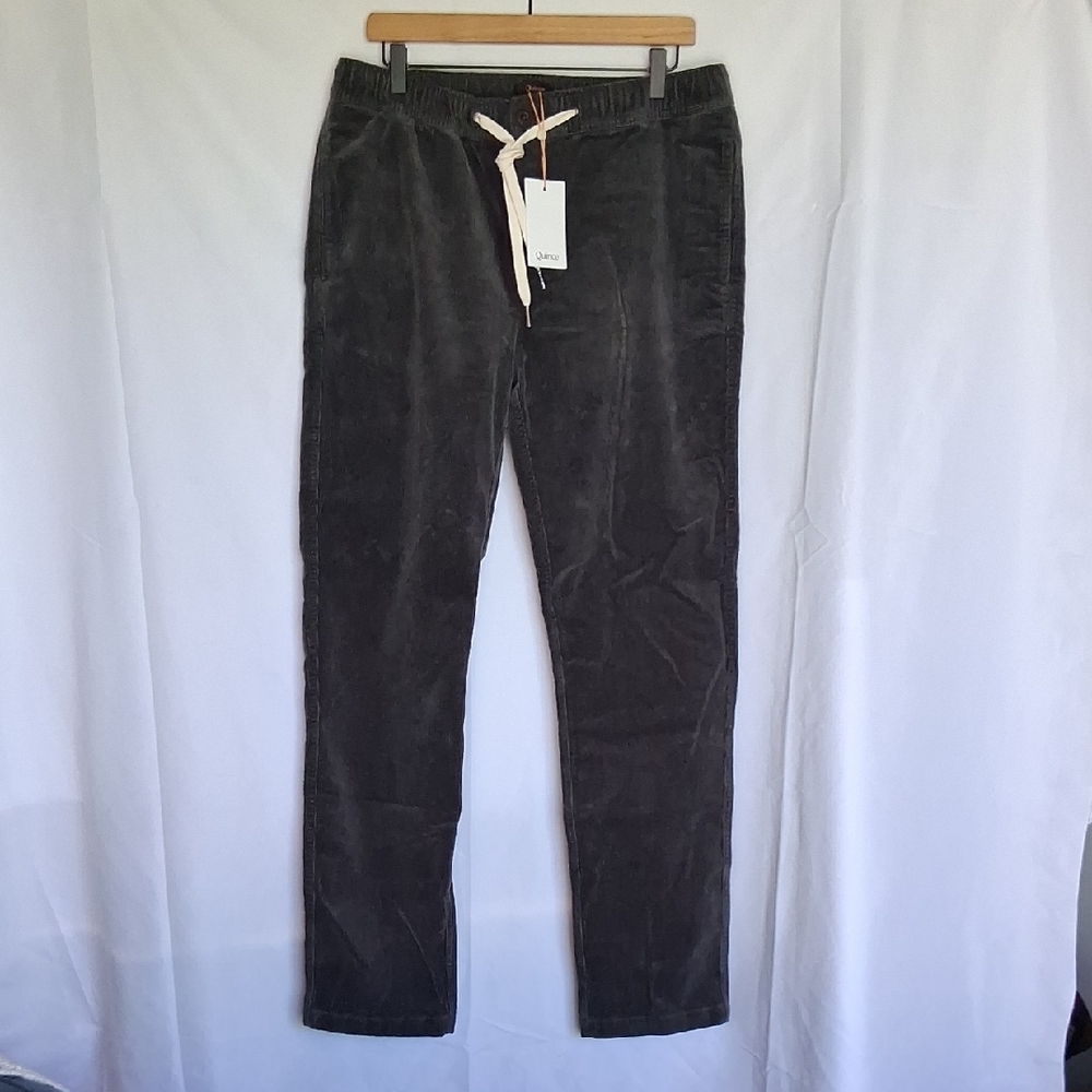Quince Organic Corduroy Drawstring Trouser Dark Coal M